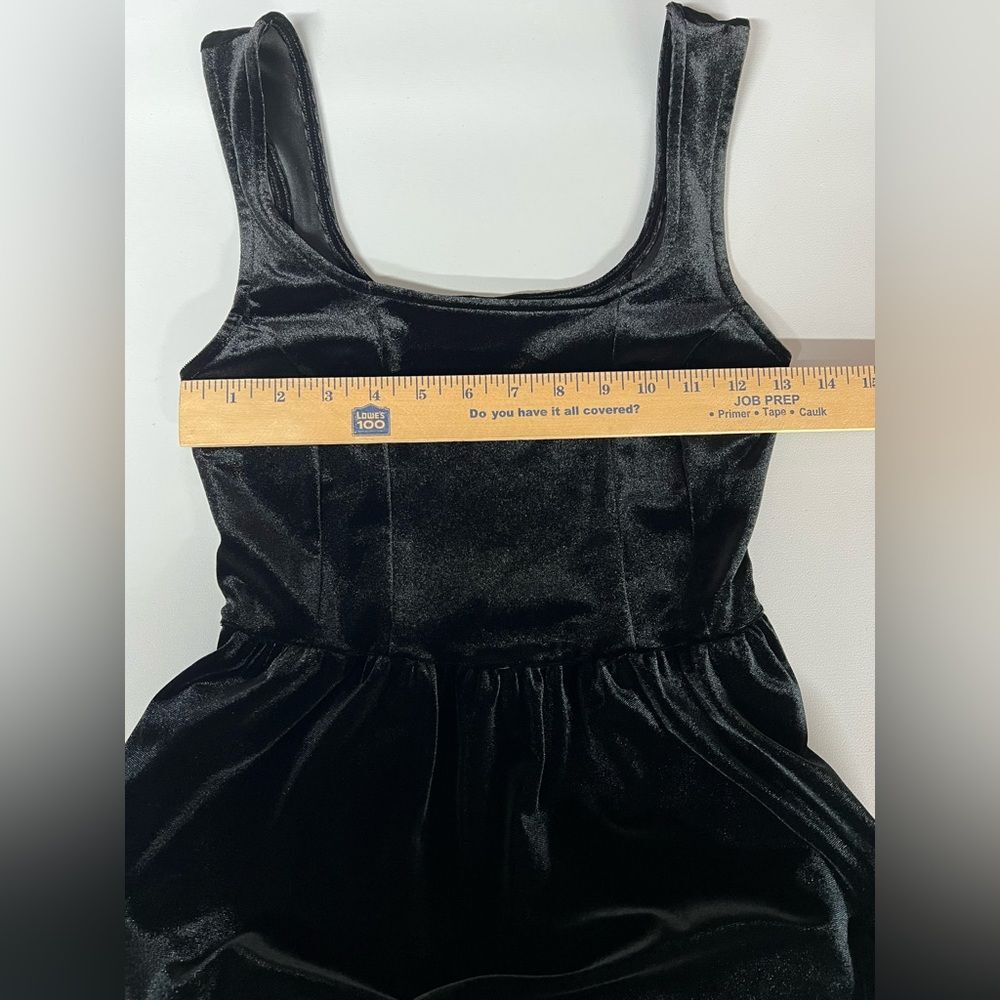 Old Navy Sleeveless Black Velvet Fit and Flare Mini Dress with Pockets Womens XS - Picture 8 of 8